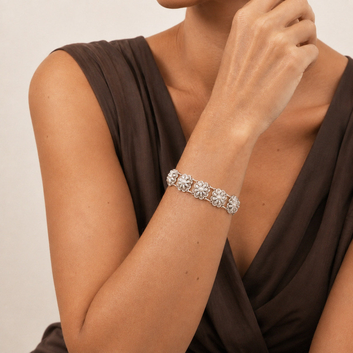 Pulseira Cosmea em Prata