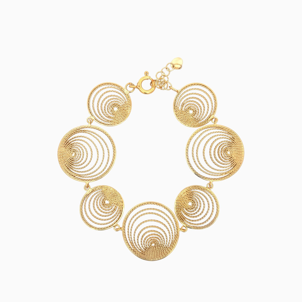 Pulseira Maré em Prata Dourada