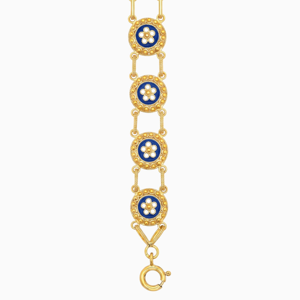 Pulseira Caramujo em Prata Dourada