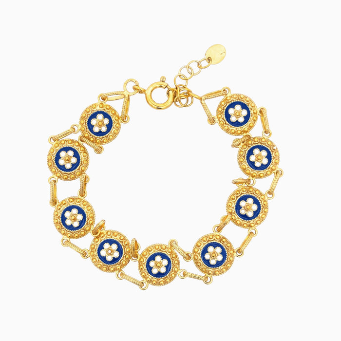 Pulseira Caramujo em Prata Dourada