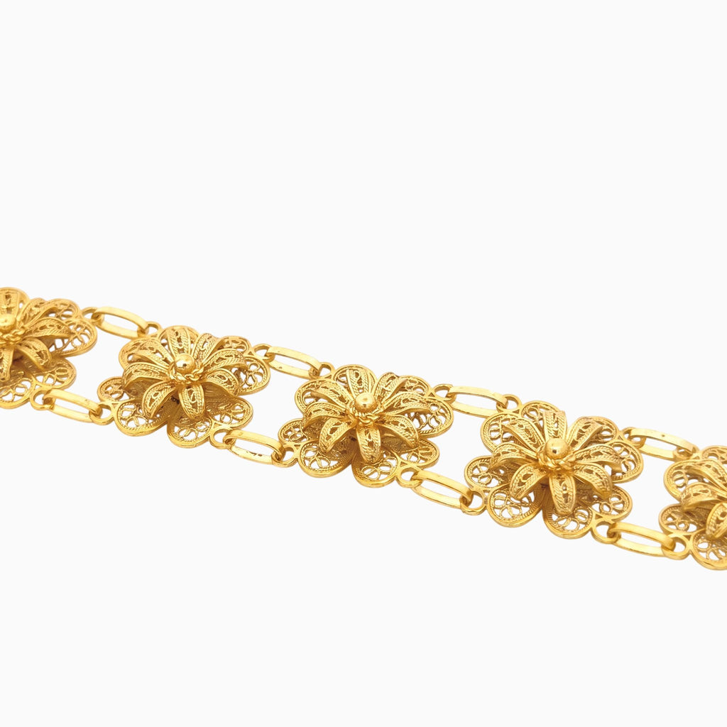 Pulseira Cosmea em Prata Dourada