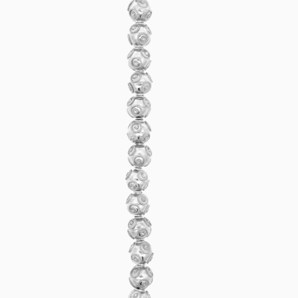 Pulseira Contas de Viana Pequenas em Prata