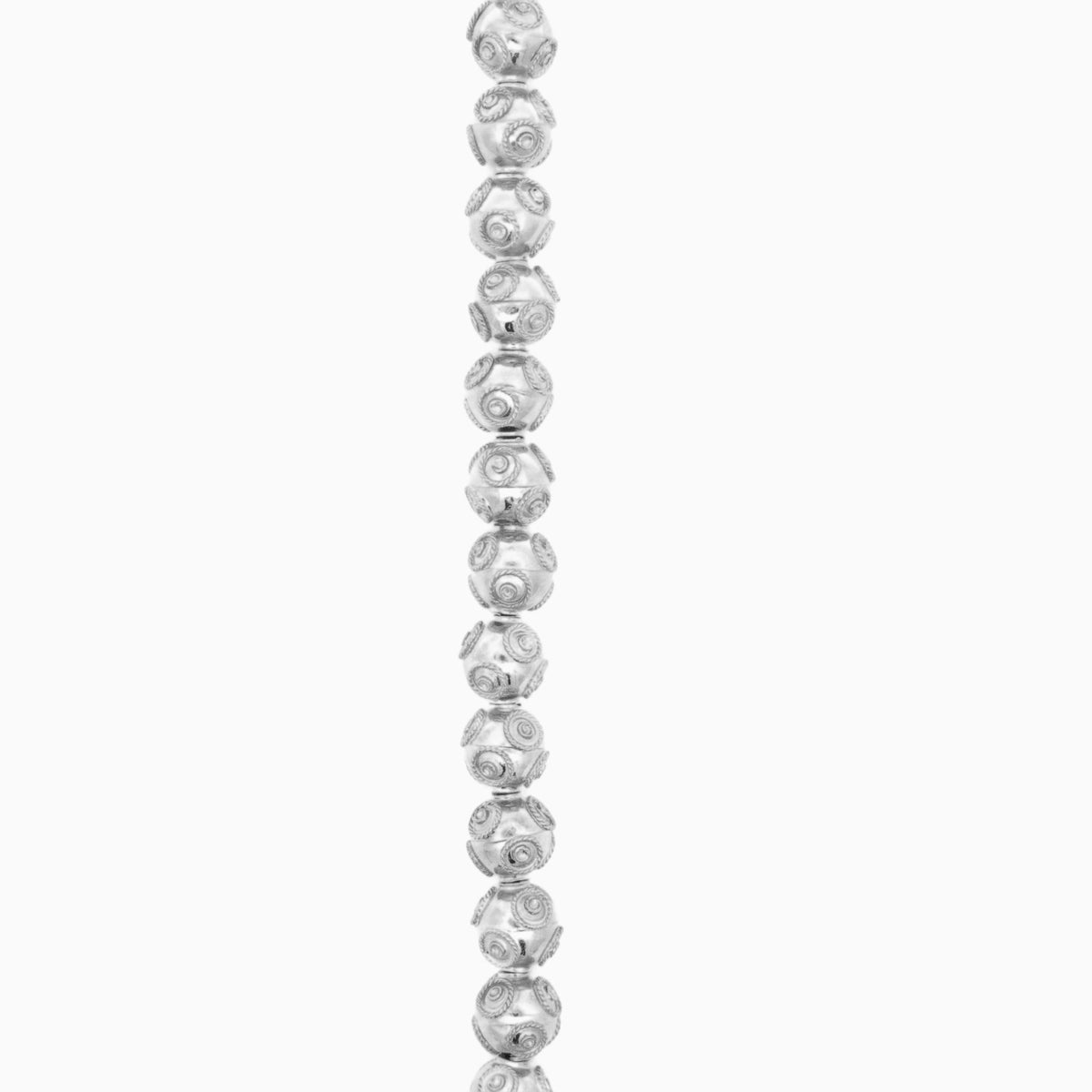 Pulseira Contas de Viana Pequenas em Prata