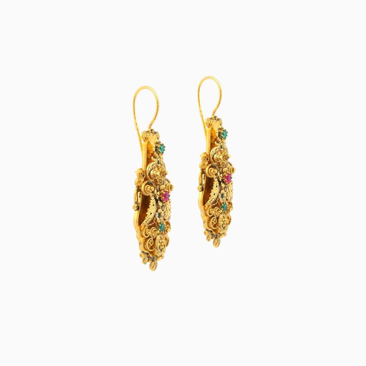 Brincos Herança em Prata Dourada